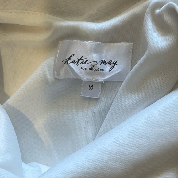 Katie May White Mermaid Spaghetti Strap Sweetheart Neckline Midi Dress Small - Picture 11 of 15